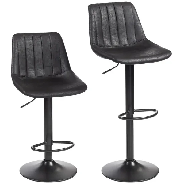 Retro barkrukken zwart