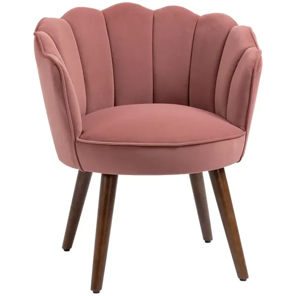 Schelpfauteuil roze