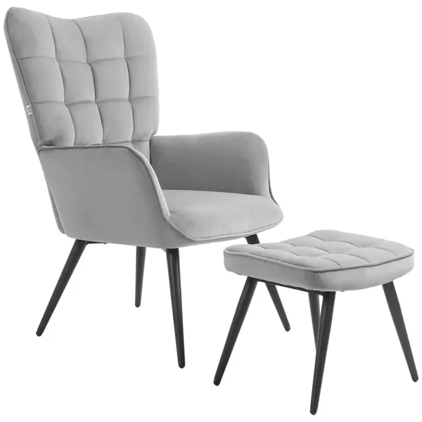 Relaxfauteuilset grijs