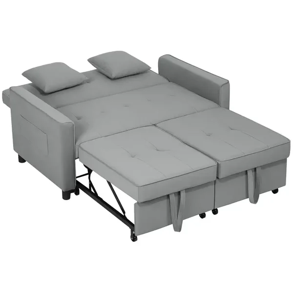 4-in-1 slaapbank grijs