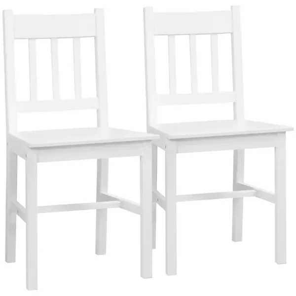 Houten eetkamerstoelen wit
