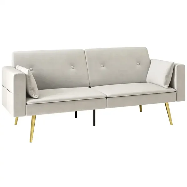2-zits slaapbank beige