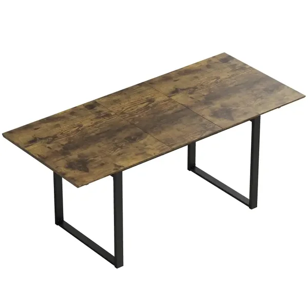 Uitschuifbare eettafel zwart