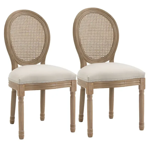 Rotan eetkamerstoelen naturel