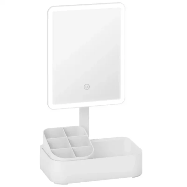 Make-upspiegel LED wit
