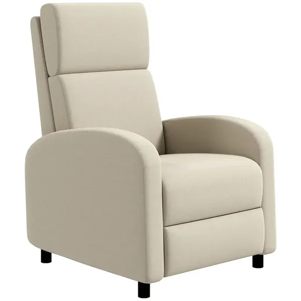 Kantelbare relaxfauteuil crème