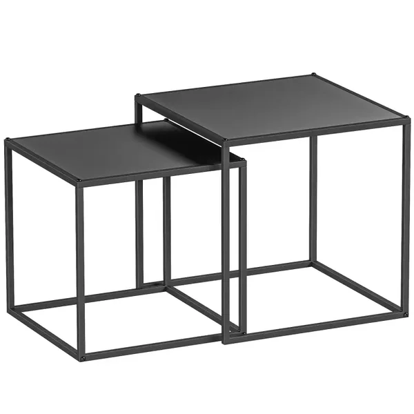 Bijzettafelset zwart
