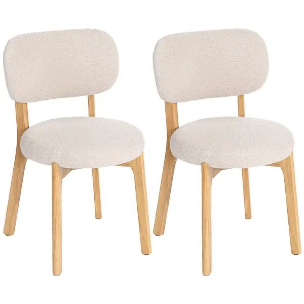 Eetkamerstoelen set crème