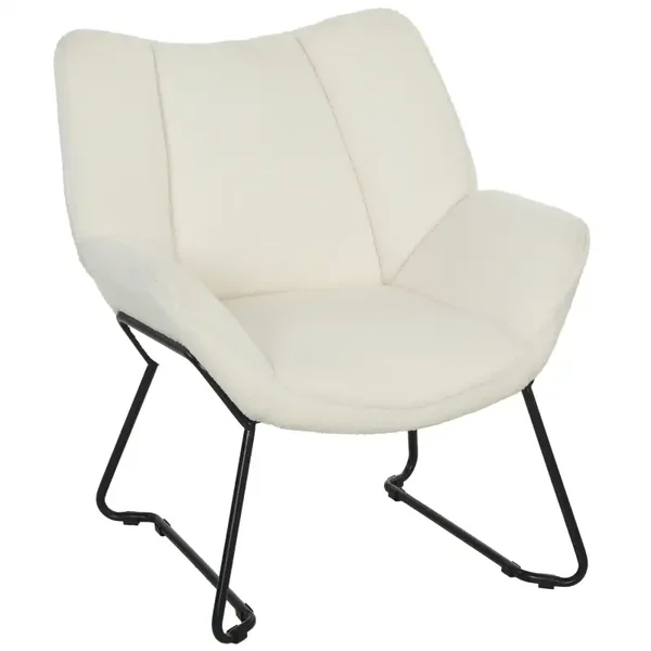 Sherpa fauteuil wit
