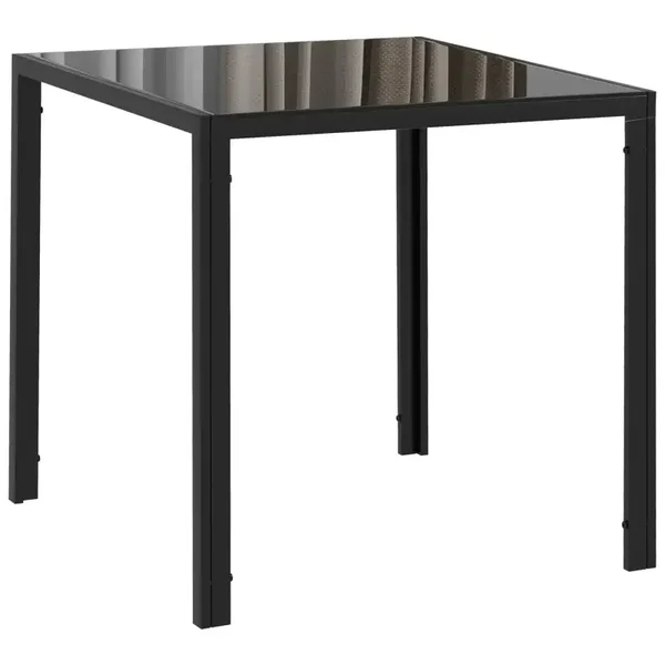 Vierkante eettafel zwart