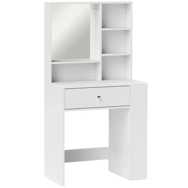 Kaptafel zijplank wit