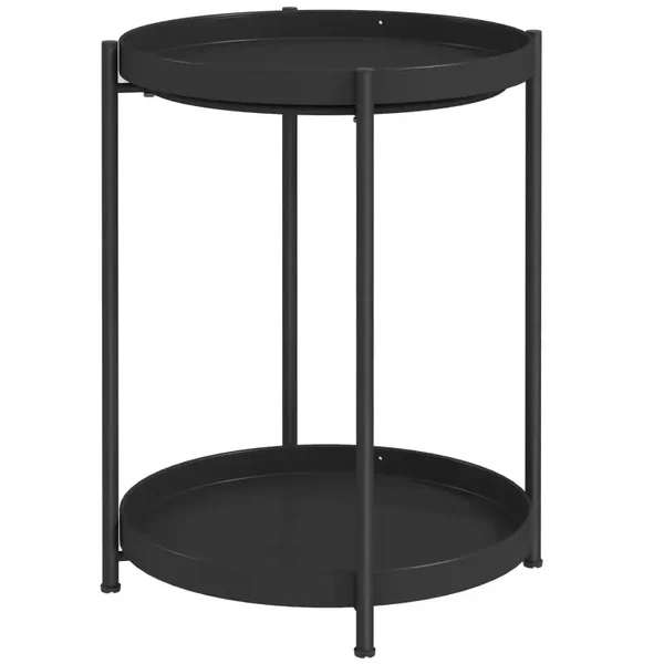 Ronde bijzettafel zwart