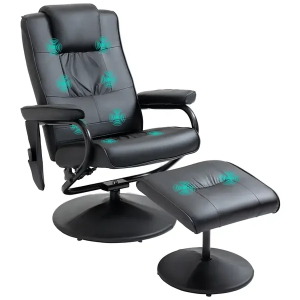 Massage-relaxstoel zwart