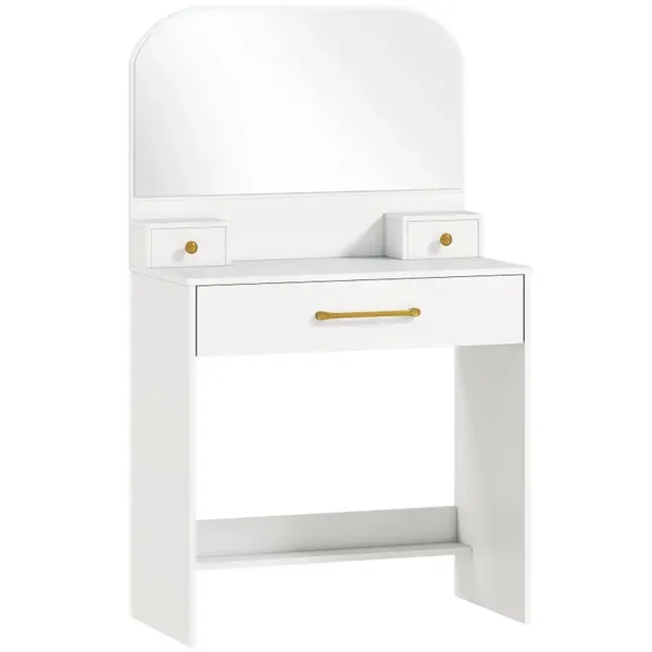 Kaptafel 3-laden wit