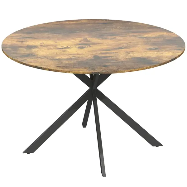 Ronde eettafel bruin