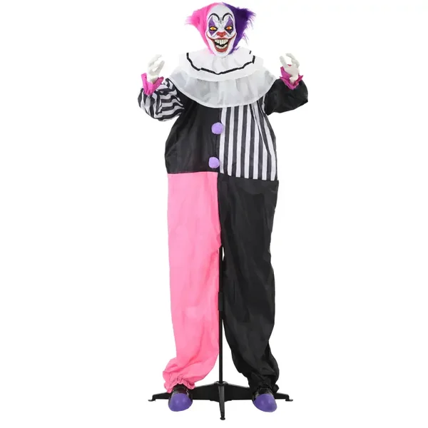 Beweegbare Halloween-clown roze