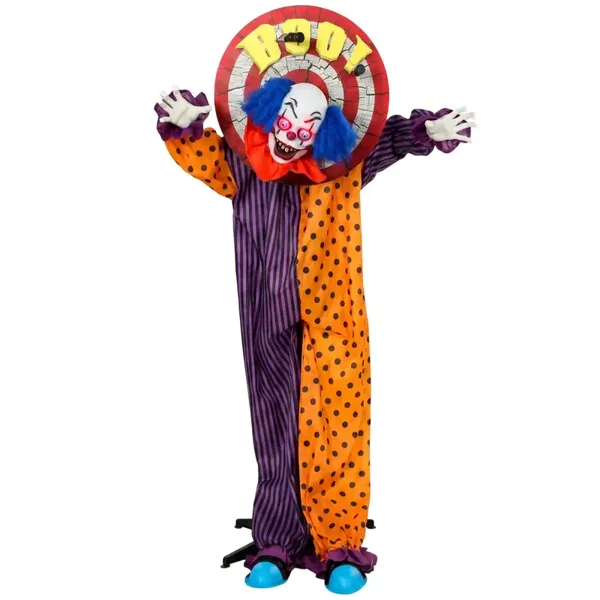Geanimeerde Halloween-clown oranje
