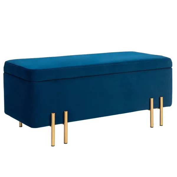 Opbergbank donkerblauw