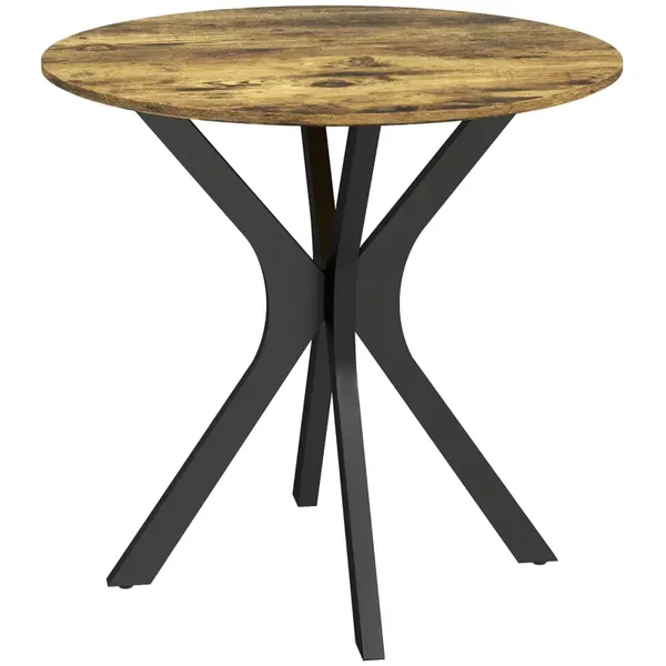 Ronde keukentafel bruin
