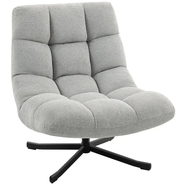 Draaifauteuil lichtgrijs
