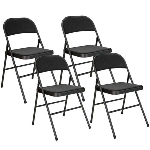 Linnen klapstoelen zwart