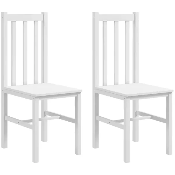 Houten eetkamerstoelen wit