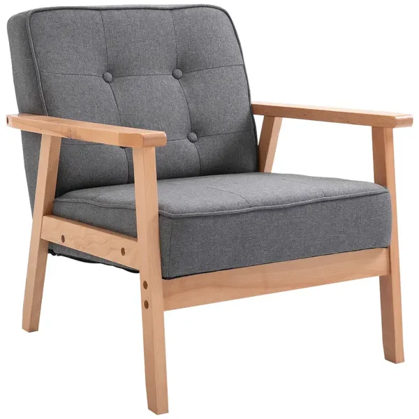 Gestoffeerde fauteuil grijs