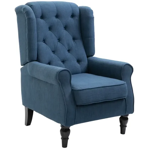 Vleugelfauteuil blauw