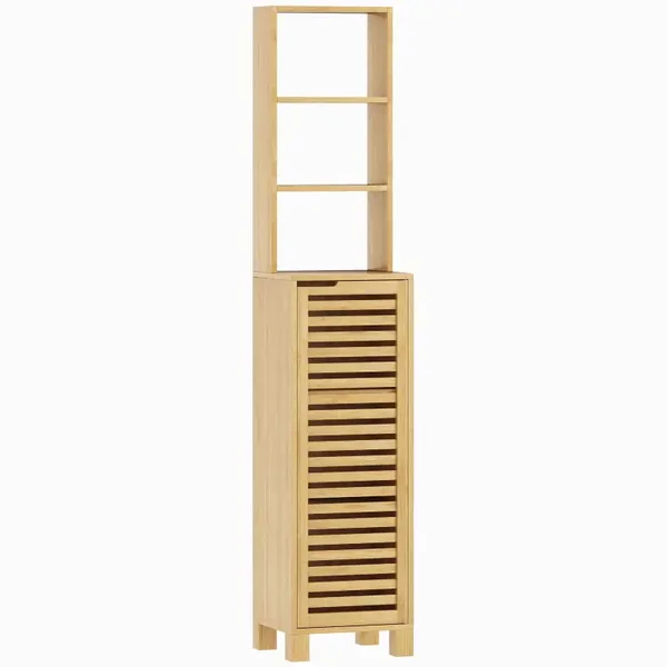 Smalle badkamerkast naturel