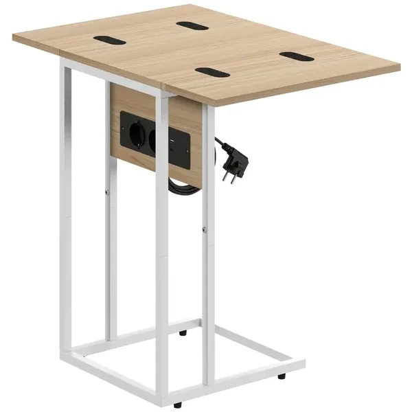 Opklapbare bijzettafel wit
