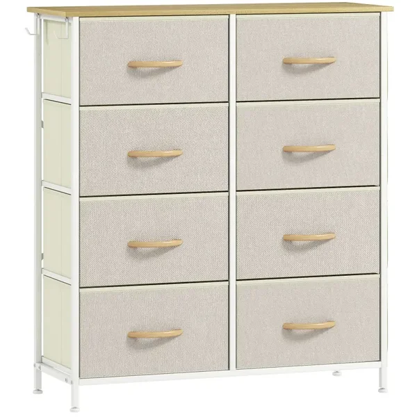 Stoffen ladekast beige