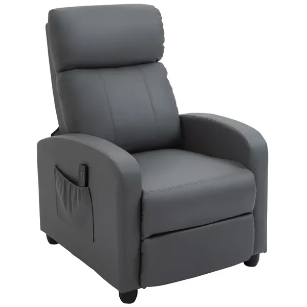 Ontspanningsstoel vibratiemassage grijs