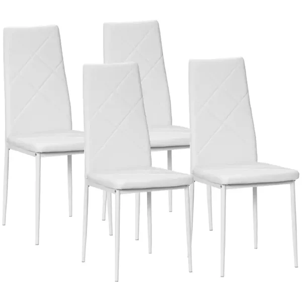 Eetkamerstoelen set wit