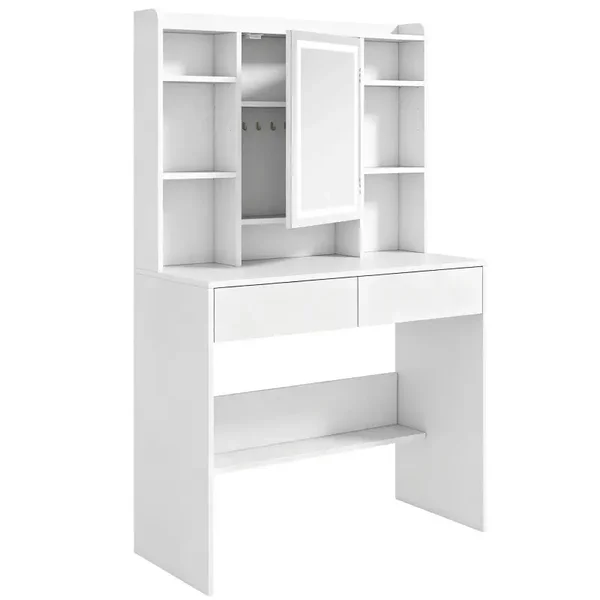 Kaptafel 2-laden wit