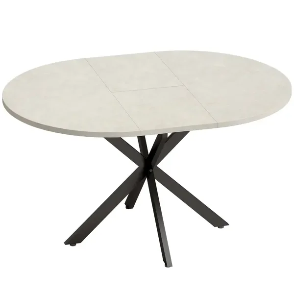 Uitschuifbare eettafel grijs