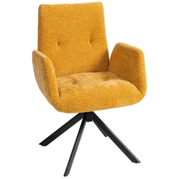 Draaibare fauteuil geel