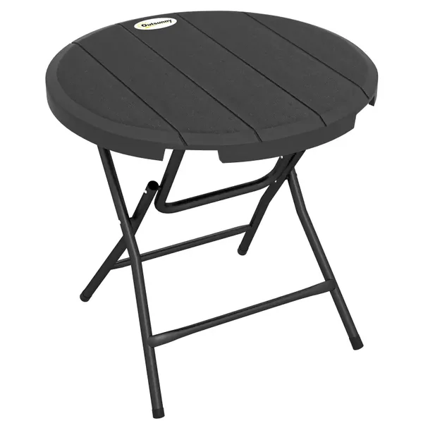 Opklapbare tuintafel donkergrijs