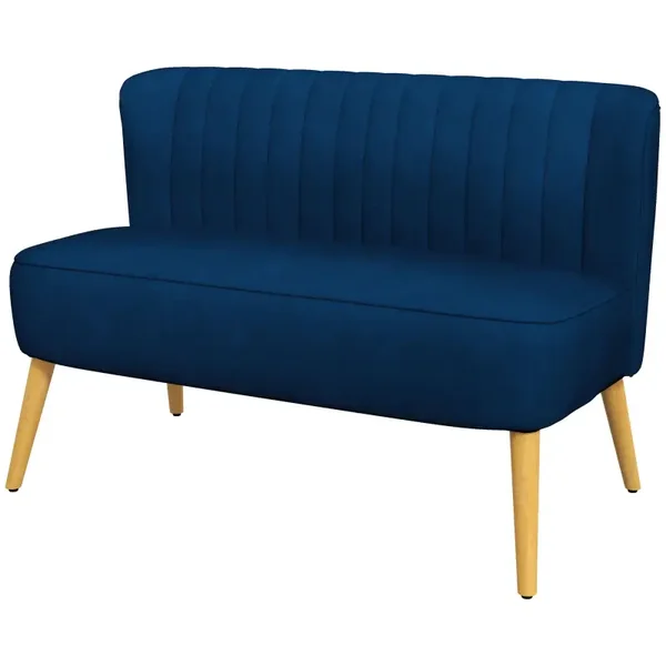 Retro tweezitsbank blauw