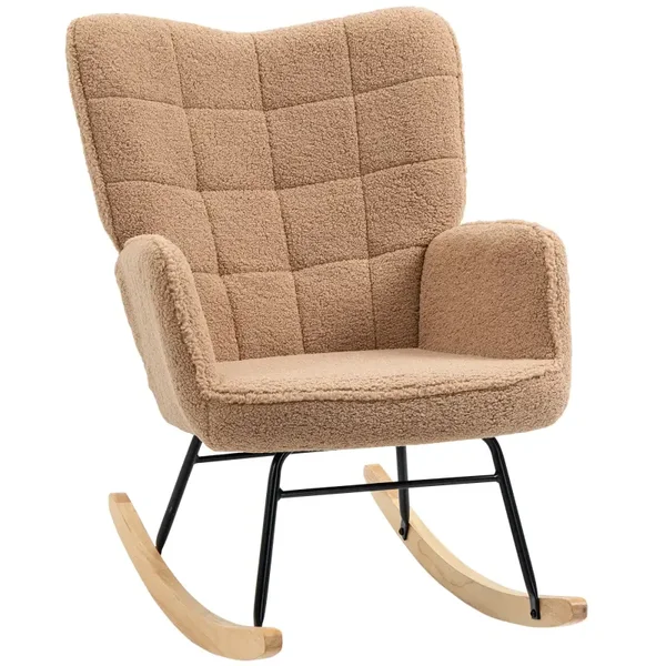 Retro schommelstoel bruin