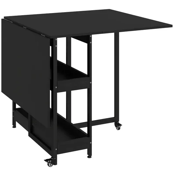Opklapbare eettafel zwart