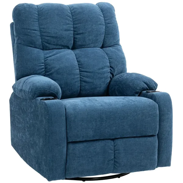 Draaibare relaxstoel donkerblauw