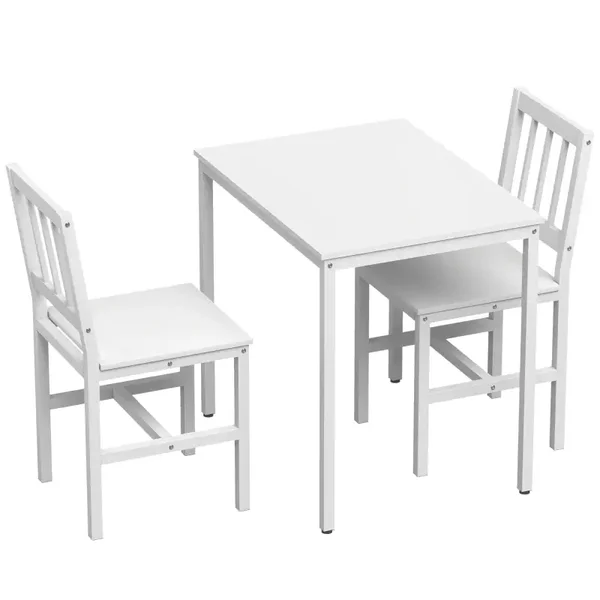 Ruimtebesparende eetset wit