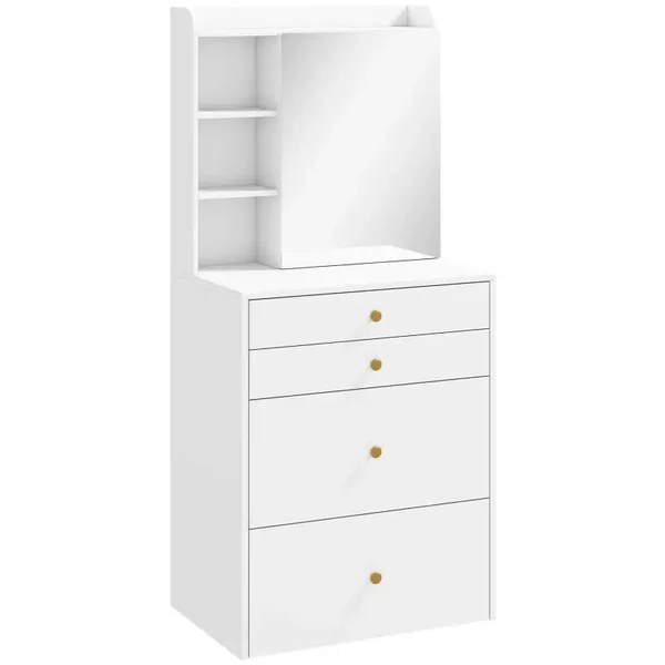 Kaptafel opbergruimte wit