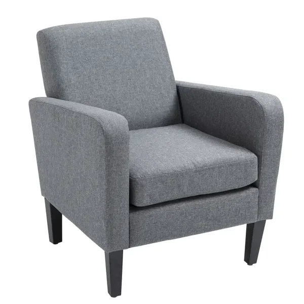 Gestoffeerde fauteuil lichtgrijs