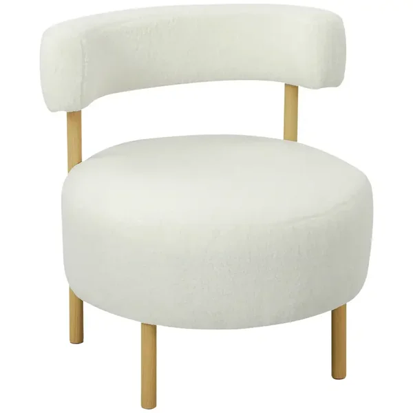 Sherpa fauteuil crème