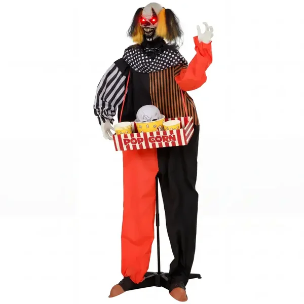Popcornclown Halloween-decoratie rood