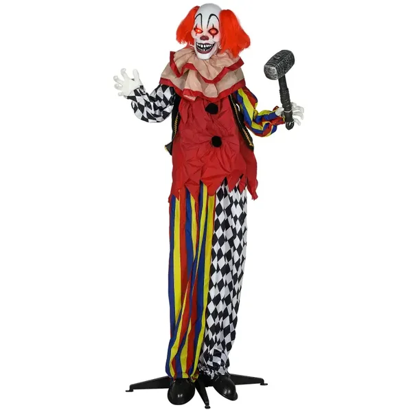 Halloweenclown animatronic rood