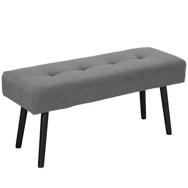 Corduroy bedbank grijs