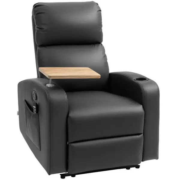 Massagestoel klaptafel zwart