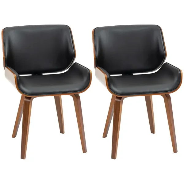 Houten eetstoelen zwart
